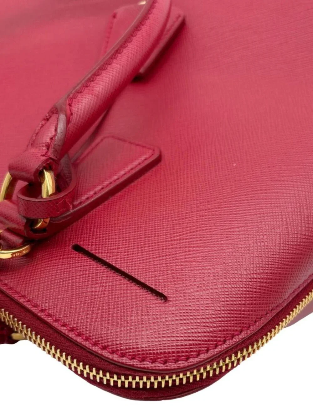 Prada Promenade Medium Saffiano Lux Leather Shoulder Bag Red